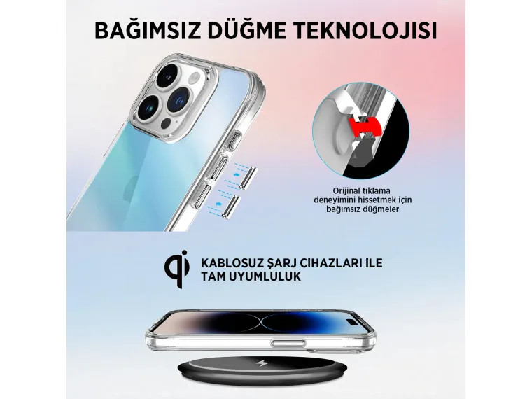 Bix Pure Rainbow Telefon Kılıfı – Renk Geçişleri, Darbe — görsel 4