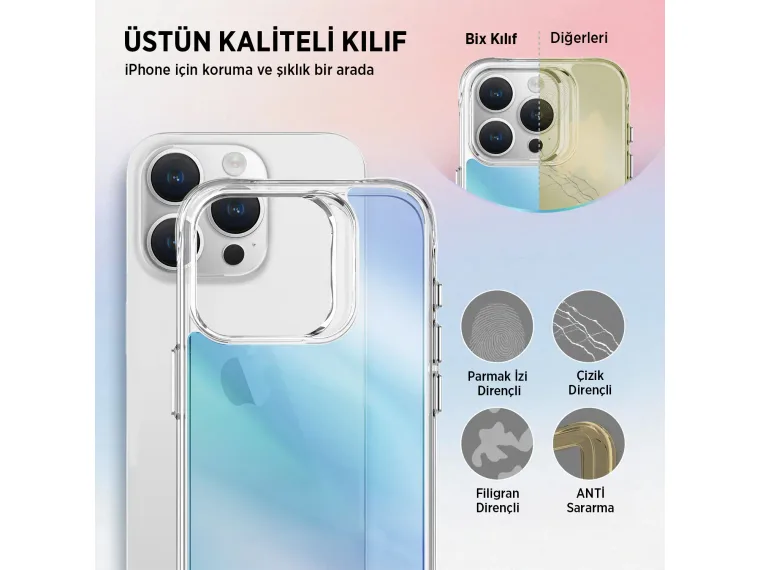 Bix Pure Rainbow Telefon Kılıfı – Renk Geçişleri, Darbe — görsel 5