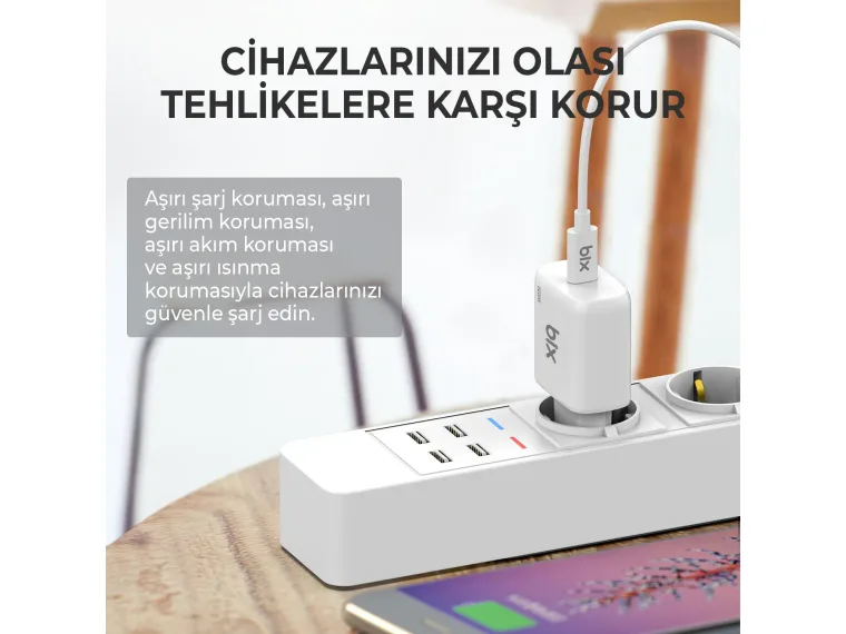 BXUC20TA 20W USB-C PD 3.0 Akım Korumalı Hızlı Şarj — görsel 3