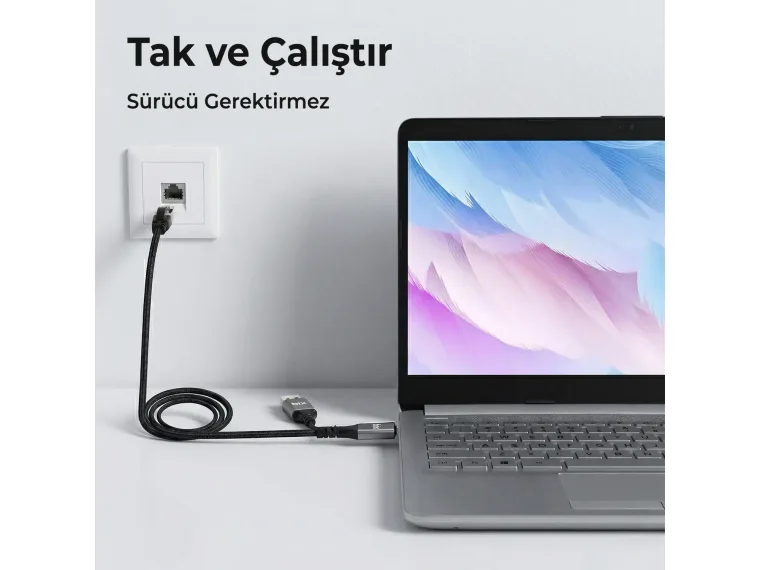 C6AC15 2in1 USB-A & Type-C to RJ45 1000Mbps Gigabit — görsel 4