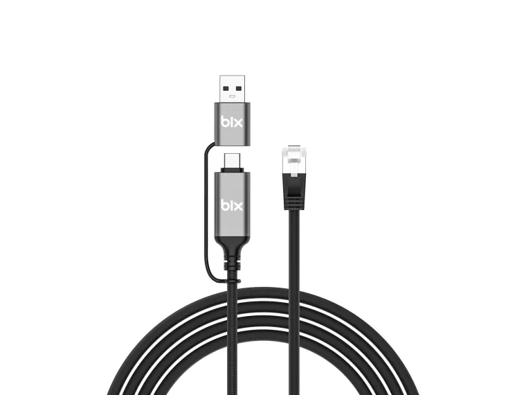 C6AC15 2in1 USB-A & Type-C to RJ45 1000Mbps Gigabit