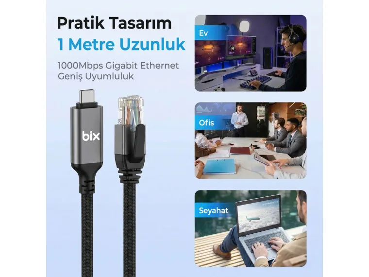 C6C01 USB-C to RJ45 1000Mbps Gigabit Ethernet — görsel 5