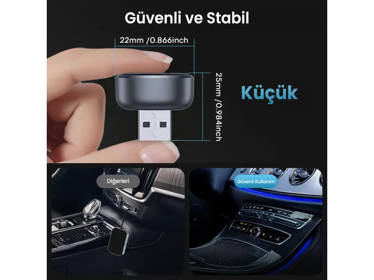 CB01 2.4G/5G WiFi CarPlay Android Auto Kabloludan — görsel 7