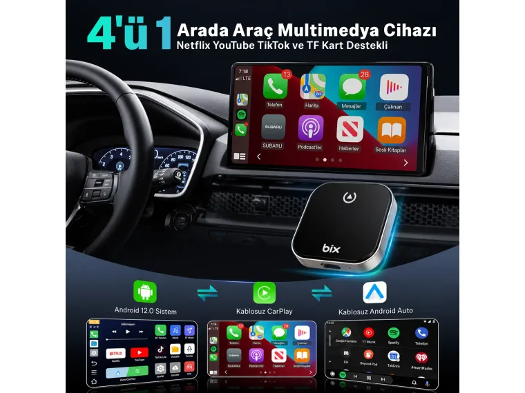CB03 Kablosuz CarPlay Android Auto Adaptörü 2.4G/5G — görsel 3
