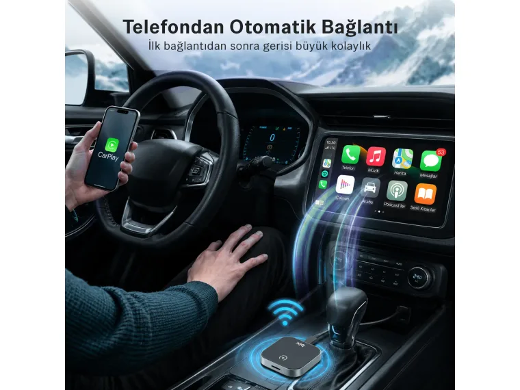 CB03 Kablosuz CarPlay Android Auto Adaptörü 2.4G/5G — görsel 4