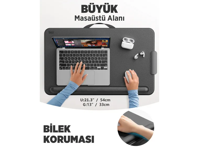 Bix Saiji GX3 Taşınabilir Laptop Standı – Geniş PVC — görsel 3
