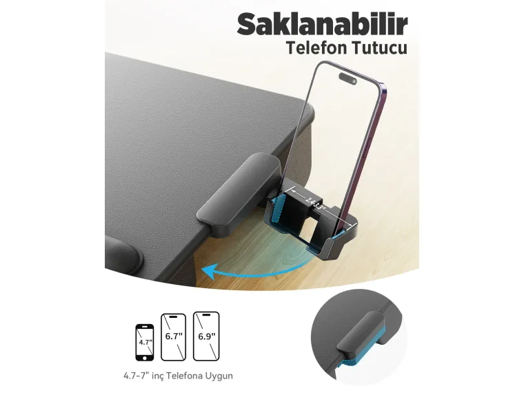 Bix Saiji GX3 Taşınabilir Laptop Standı – Geniş PVC — görsel 4