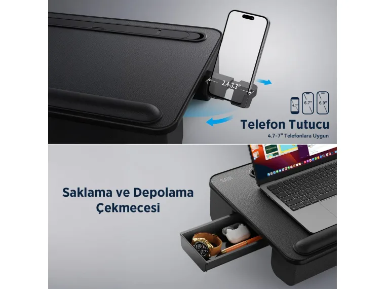 Bix Saiji GX8 LED Işıklı Çok Fonksiyonlu Laptop Standı — görsel 3