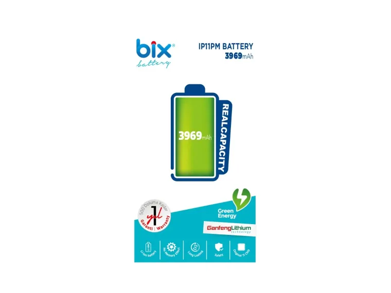 Bix IP11PM iPhone 11 için 3969mAh Kapasiteli Batarya