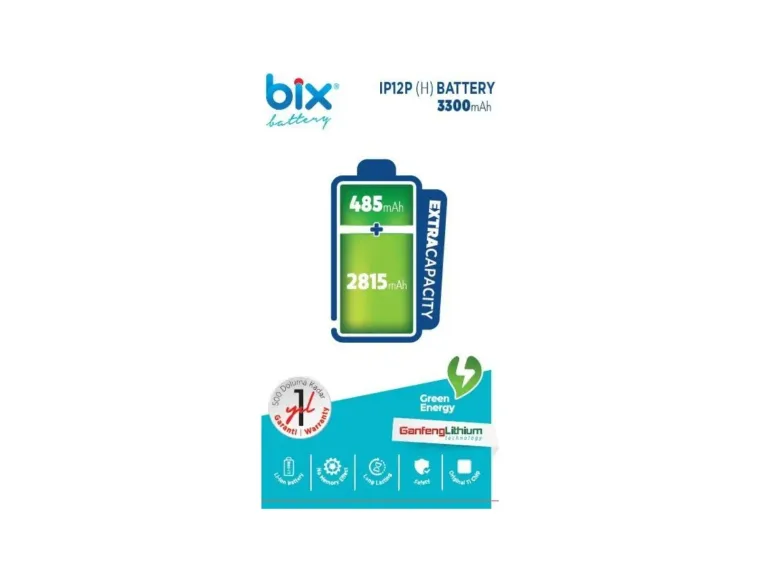 Bix IP12(H) iPhone 12 için 3300mAh Ekstra Kapasiteli