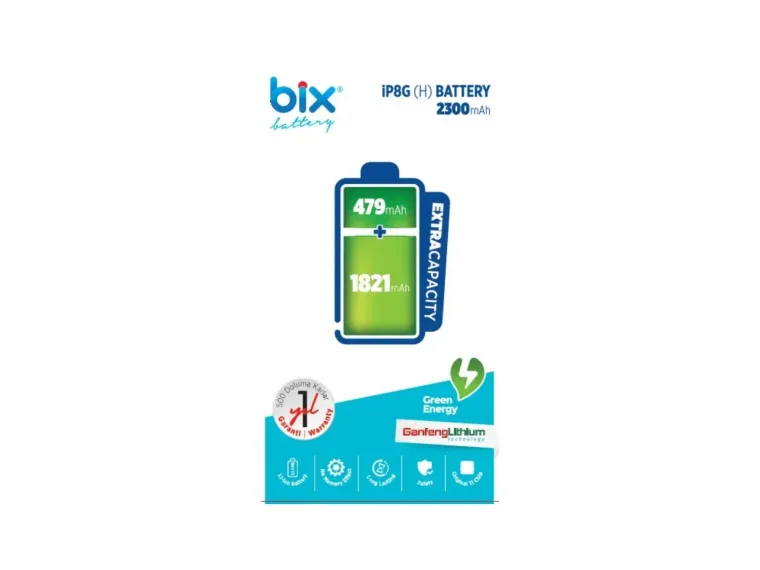 Bix IP8G(H) iPhone 8 için 2300mAh Ekstra Kapasiteli