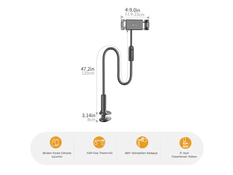 Bix Saiji IVY-4 Plus 120 cm 360° Derece Dönebilen — görsel 4