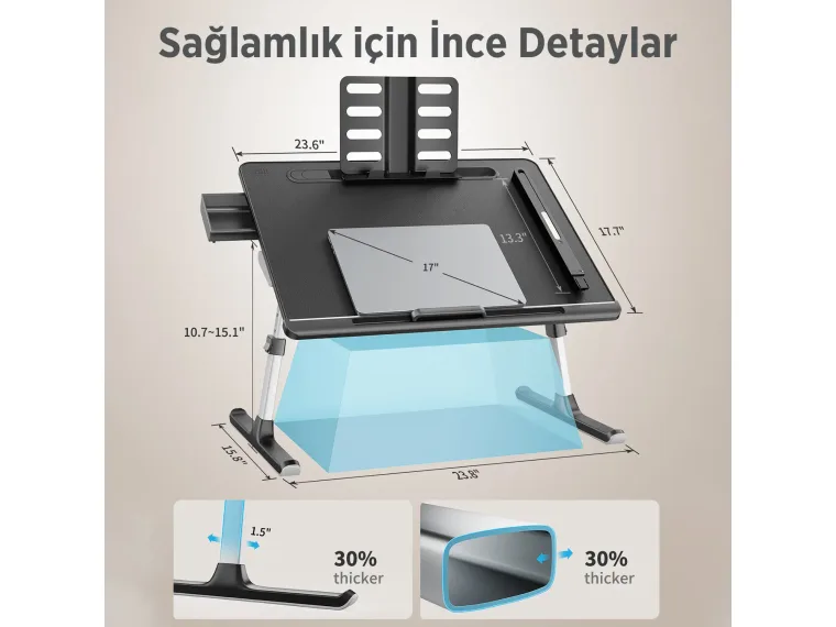Bix Saiji K8 Ultimate LED Işıklı Çalışma Masası – 3 — görsel 5