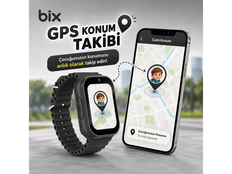 Bix Kids KW01 Sim Kartlı GPS Takipli SOS Kameralı — görsel 6