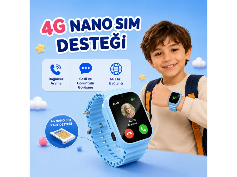 Bix Kids KW01 Sim Kartlı GPS Takipli SOS Kameralı — görsel 7