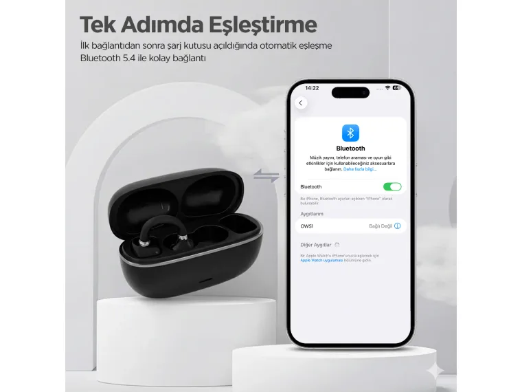 OWS1 Bluetooth 5.4 Hafif Open-Ear Tasarım Klipsli — görsel 7