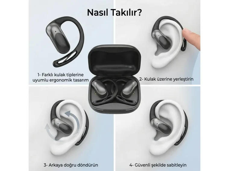 OWS2 Bluetooth 5.4 Stereo Sesli IPX4 Sertifikalı Spor — görsel 7