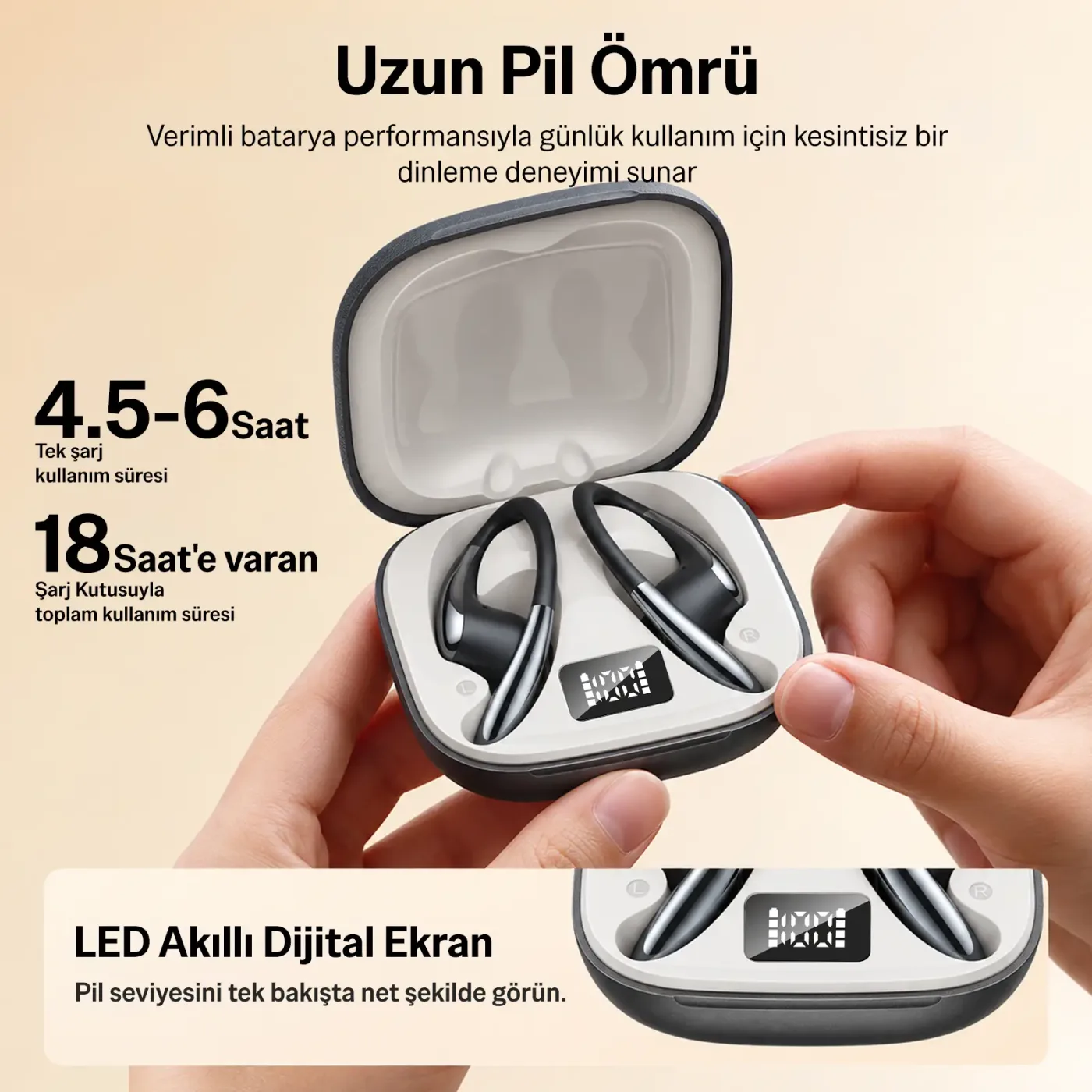 OWS3 Open Ear Bluetooth 6.0 ANC ve ENC Mikrofonlu, IPX5 — görsel 4