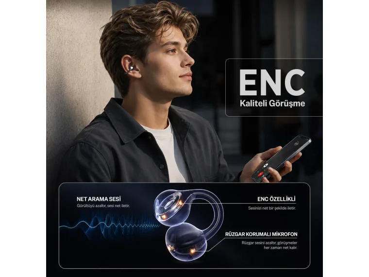 Bix OWS4 Bluetooth 6.0 IPX5 Open-Ear Kulaklık — görsel 7