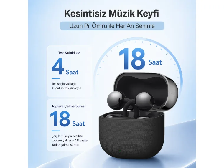 OWS6 Open-Ear Tasarımlı Bluetooth 6.0 Kablosuz Kulaklık — görsel 5