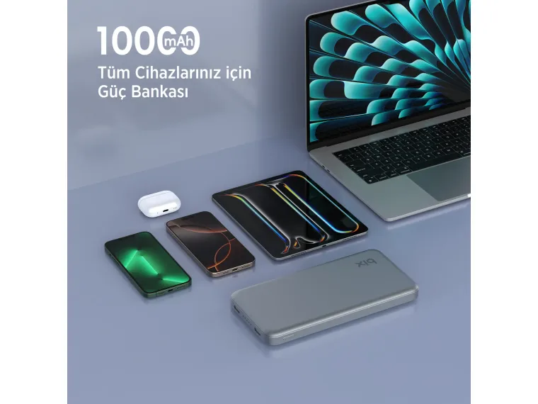 PB113 10000mAh PD 20W Çift USB-C Portlu Hızlı Şarj — görsel 3
