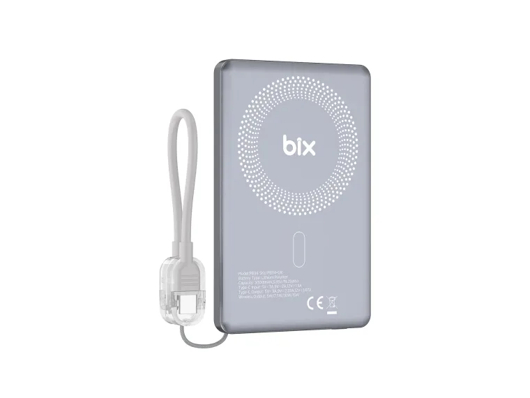 PB114 5000mAh 20W Dahili Type-C Kablolu 15W Manyetik