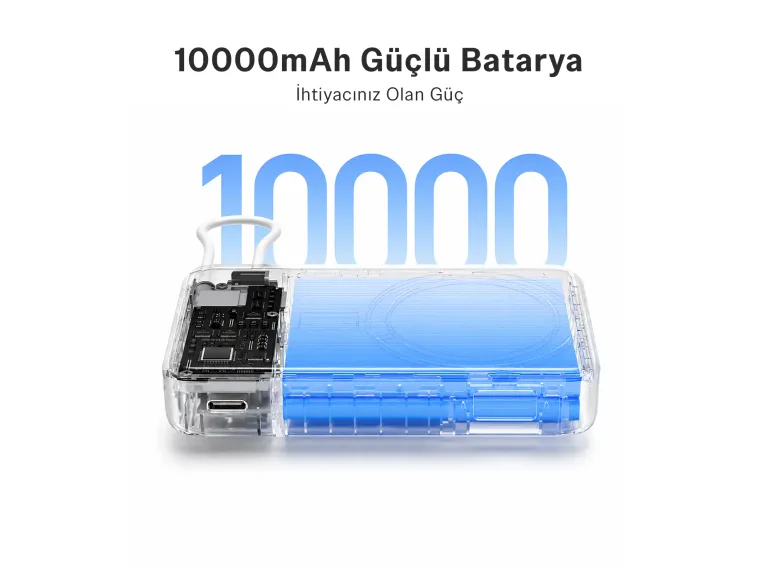 PB117 10000mAh PD20W Hızlı Şarj USB-C Çıkışlı Kablosuz — görsel 6