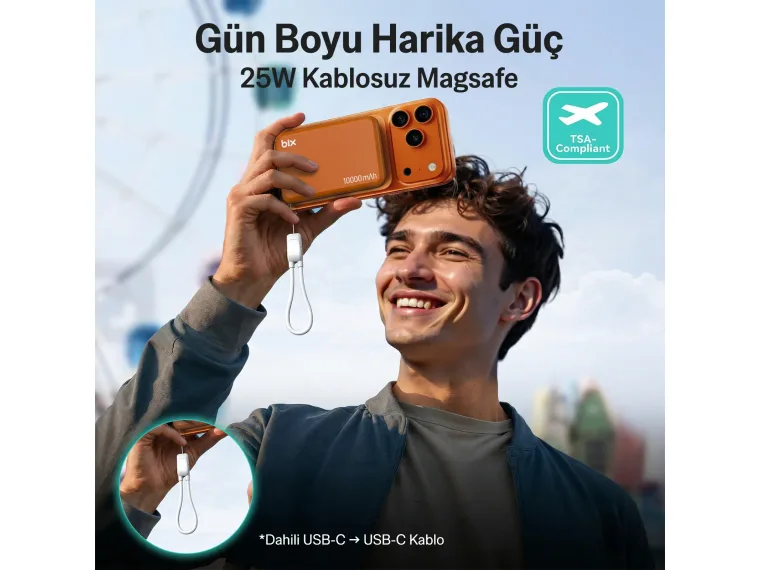 PB121 Qi2.2 Sertifikalı 25W Kablosuz Magsafe PD 3.0 — görsel 4
