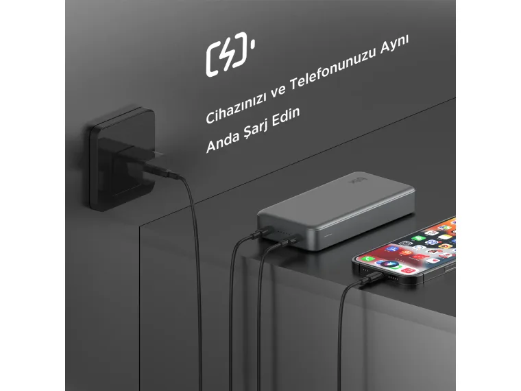 PB205 20000mAh PD 20W Çift USB-C Portlu Hızlı Şarj — görsel 5