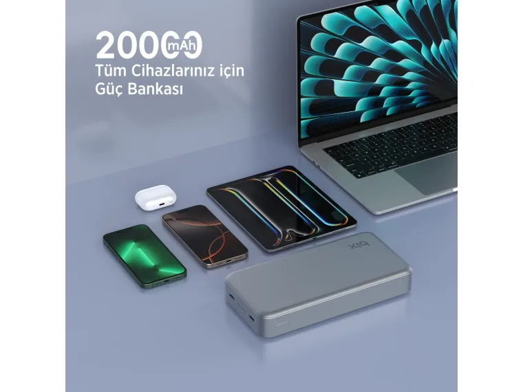 PB205 20000mAh PD 20W Çift USB-C Portlu Hızlı Şarj — görsel 7