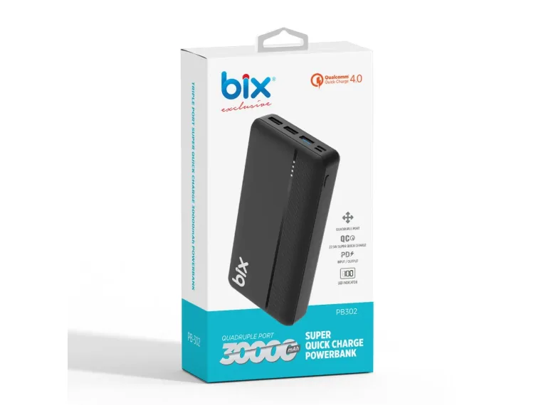 PB302 Dört Çıkışlı QC 4.0 PD 30000mAh Powerbank — görsel 5