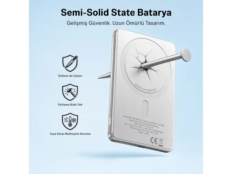 Bix PB50 5000 mAh 15W MagSafe Powerbank — görsel 6