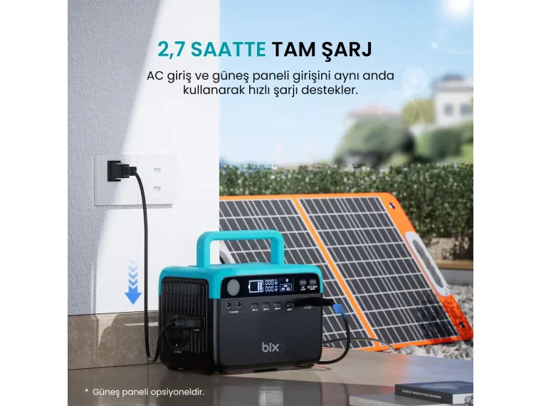 PS60K 192Wh 300W 230V 50Hz Saf Sinüs Taşınabilir Güç — görsel 6