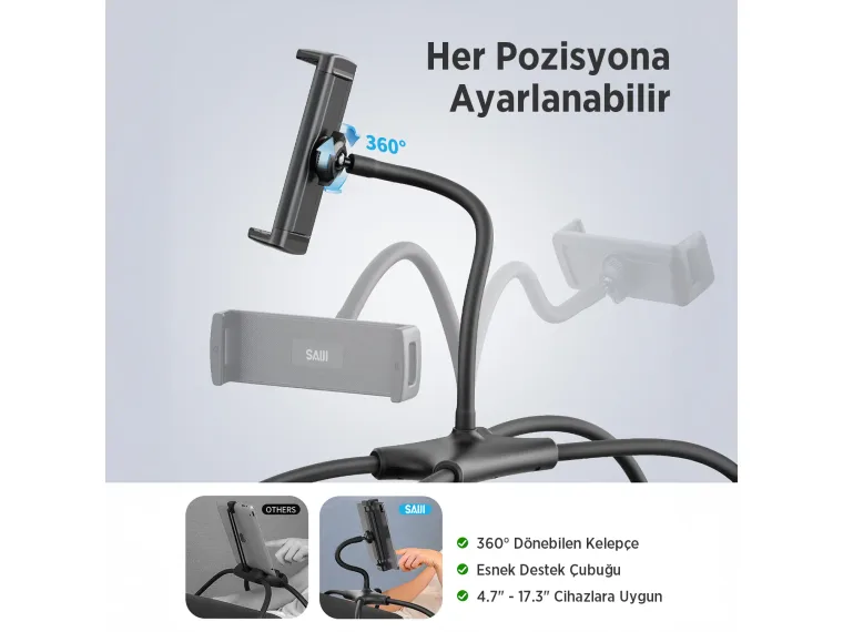 Bix Saiji Q2T 360° Ayarlanabilir Tablet ve Telefon — görsel 7