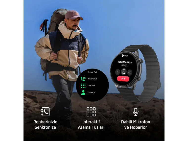 SW02AI 1.43” AMOLED Ekran, Bluetooth 5.2 Telefon — görsel 6