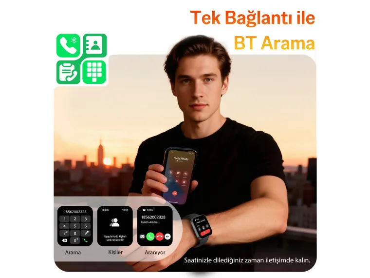 SW04 Bluetooth Arama Destekli 1.83” HD Ekran IP68 Suya — görsel 6