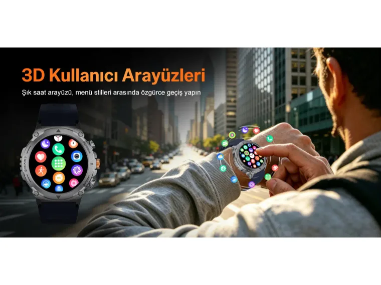 SW05 Metal Çerçeveli 1.43” AMOLED Ekran Bluetooth — görsel 7