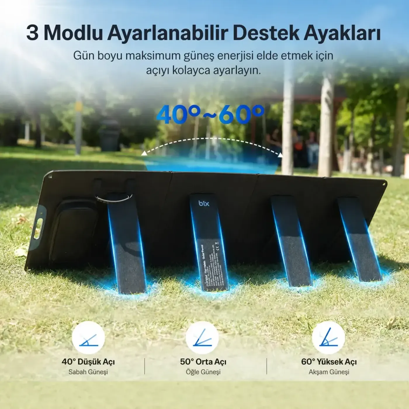 SY-S200W 200W Taşınabilir Katlanabilir Solar Şarj Power — görsel 2