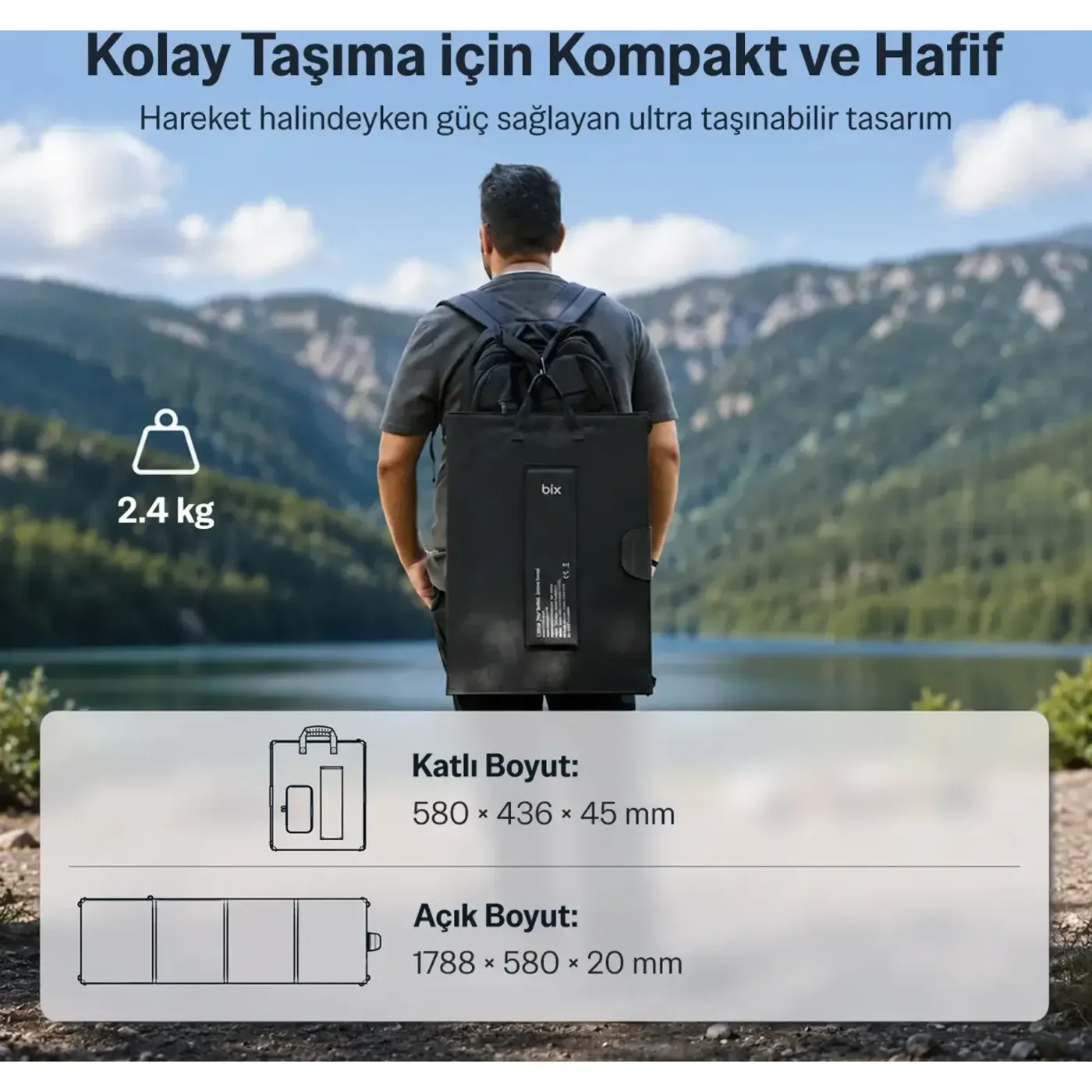 SY-S200W 200W Taşınabilir Katlanabilir Solar Şarj Power — görsel 5