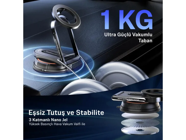 TCH02 Güçlü Vakum Özellikli 360° Ayarlanabilir Cam — görsel 4