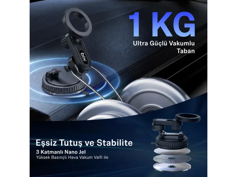 TCH04 Güçlü Vakum Özellikli 360° Ayarlanabilir Cam — görsel 5
