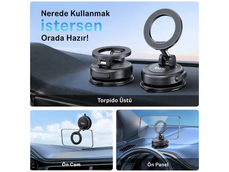 TCH05 360° Derece Dönebilen Vakumlu Manyetik Mıknatıslı — görsel 4