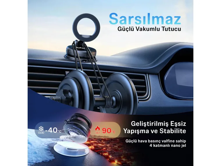 TCH05 360° Derece Dönebilen Vakumlu Manyetik Mıknatıslı — görsel 5