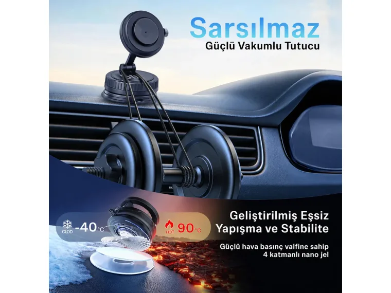 Bix TCH06 360° Manyetik Vakumlu Araç Tutucu — görsel 7