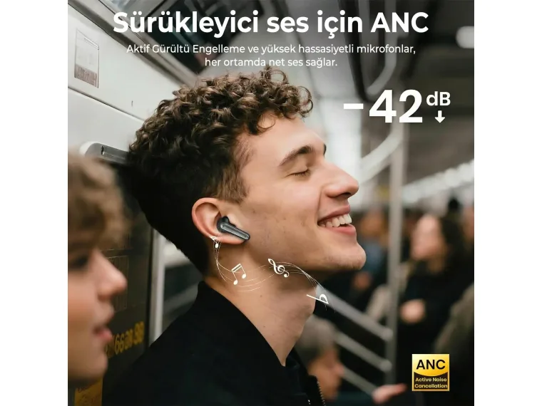 Bix TW12 Bluetooth 6.0 ANC Kablosuz Kulaklık — görsel 6