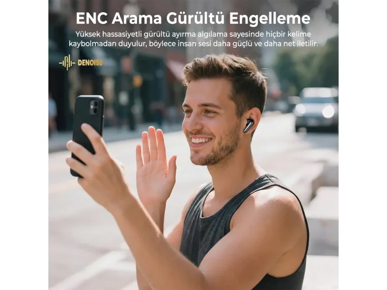 Bix TW12 Bluetooth 6.0 ANC Kablosuz Kulaklık — görsel 7