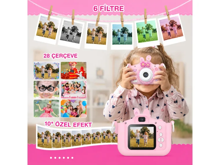 Bix Kids X2HD Çocuk Dijital Fotoğraf Makinesi 1080P HD — görsel 4