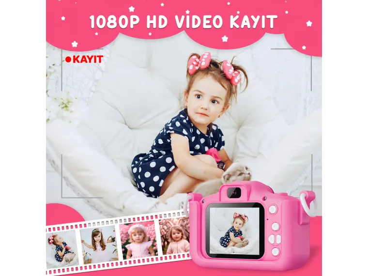 Bix Kids X2HD Çocuk Dijital Fotoğraf Makinesi 1080P HD — görsel 5